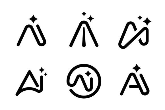 Abstract A Logo with Spark Star Symbol for Logo Templates and Graphics