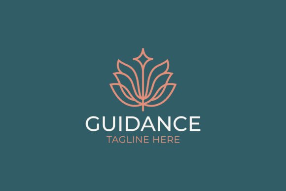 Abstract Floral Guidance Logo Direction for Crafting and Graphics