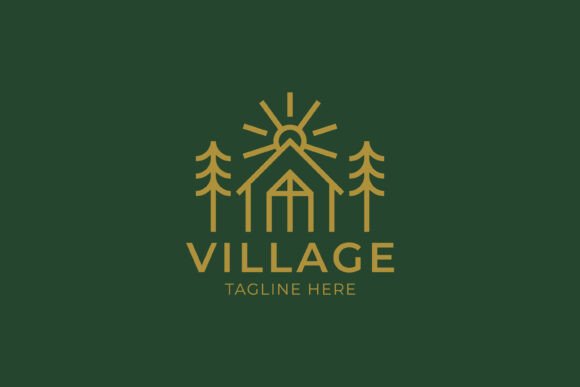 Abstract Illustration Logo Home Cottage Graphics for Branding