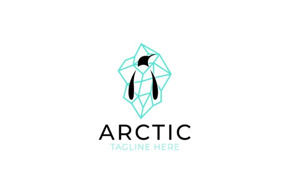 Arctic Penguin Silhouette Abstract Logo Review