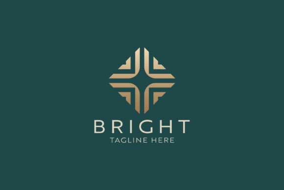Bright Abstract Golden Star Logo for Modern Web and Editorial Design