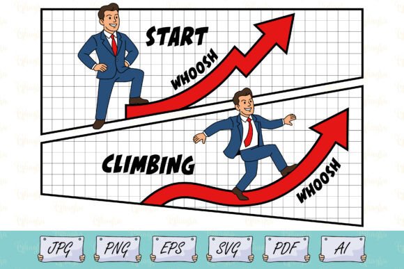 Business Progress Arrow Infographic SVG