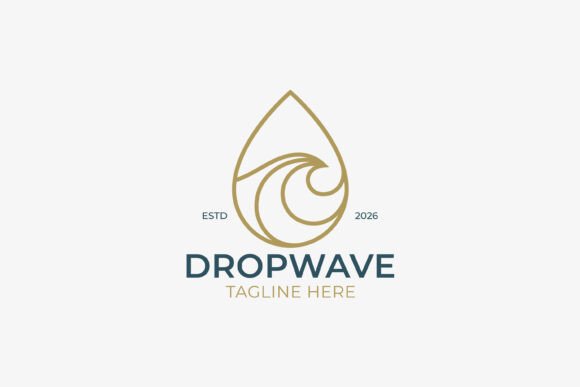 Droplet Wave Logo Resort Spa Fashion - A Versatile Graphic Design Asset