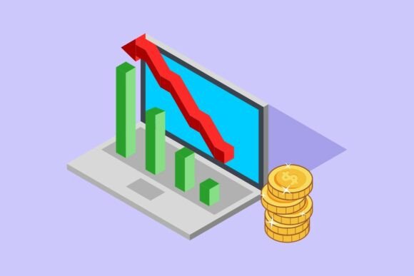 Financial Downturn Laptop with Chart Embroidery Review