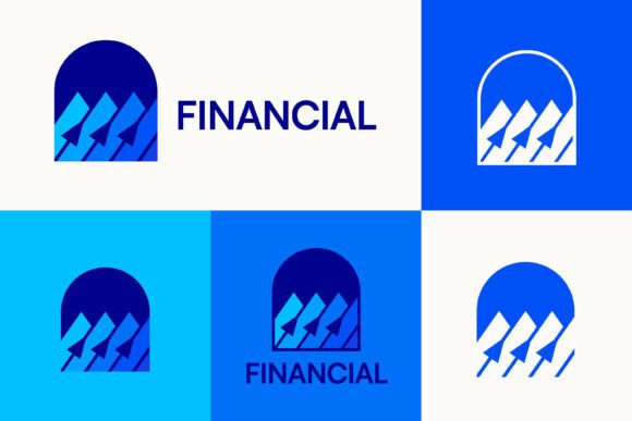 Fintech Arrow Growth Logo Financial - A Modern Graphic Design Asset