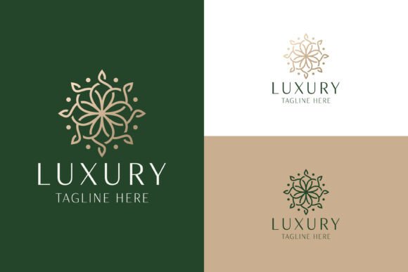 Flower Luxury Linear Abstract Logo for Modern Branding