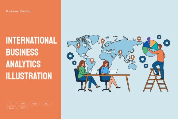 International Business Analytics Graphics for Professional Design