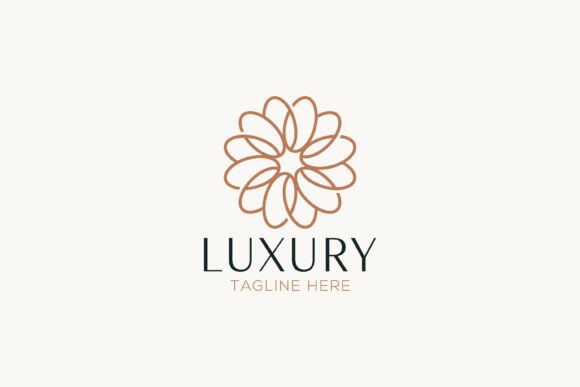 Luxury Flower Emblem Fashion Lifestyle Graphics