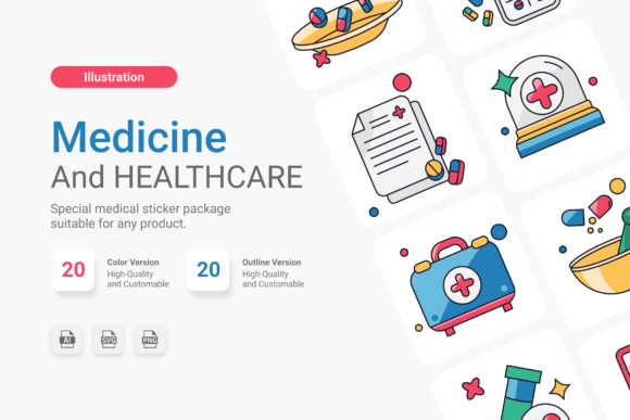 Medical Object Illustration for Modern Branding and Marketing