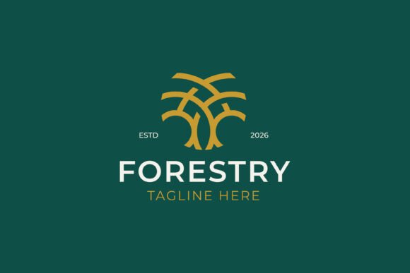 Wood Oak Tree or Banyan Tree Logo for Graphics and Logos